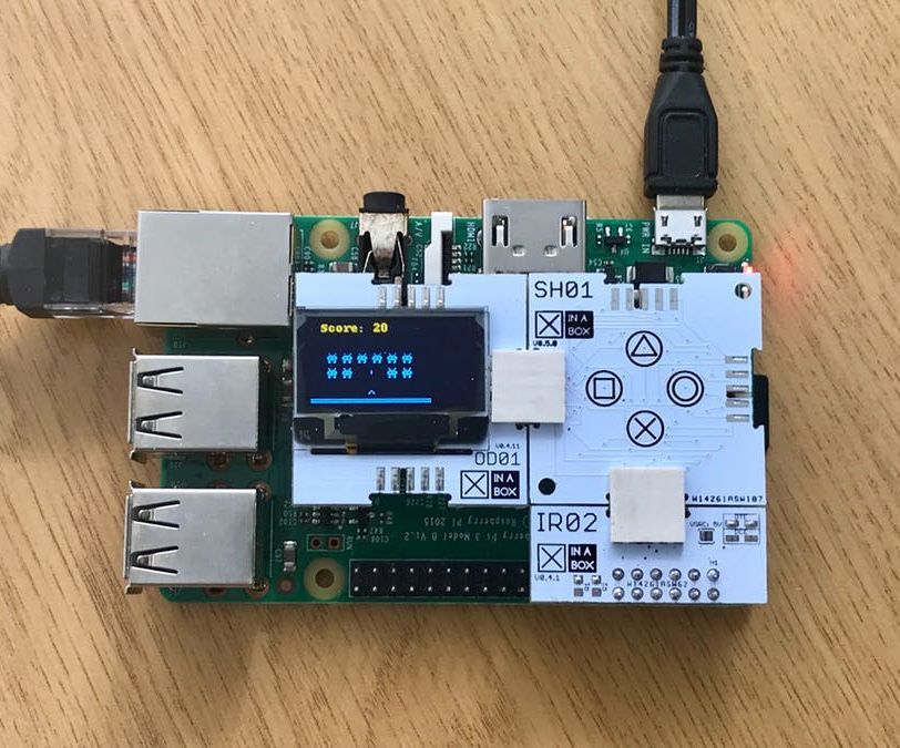 Space Invaders on RasPi With OLED and Capacitive Touch