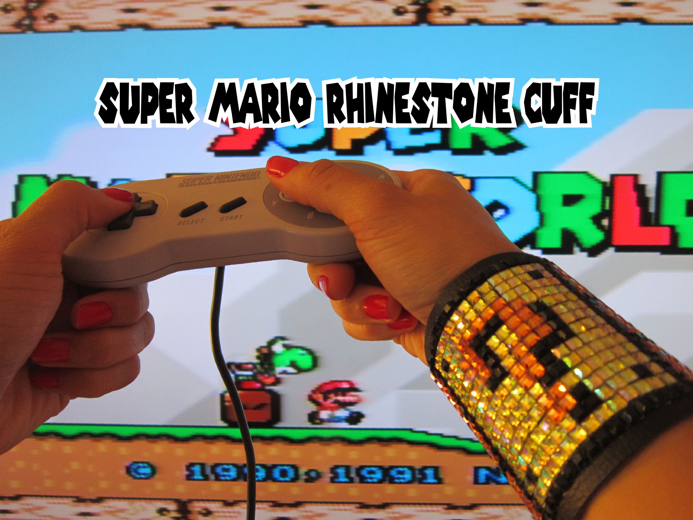 Super Mario Rhinestone Cuff
