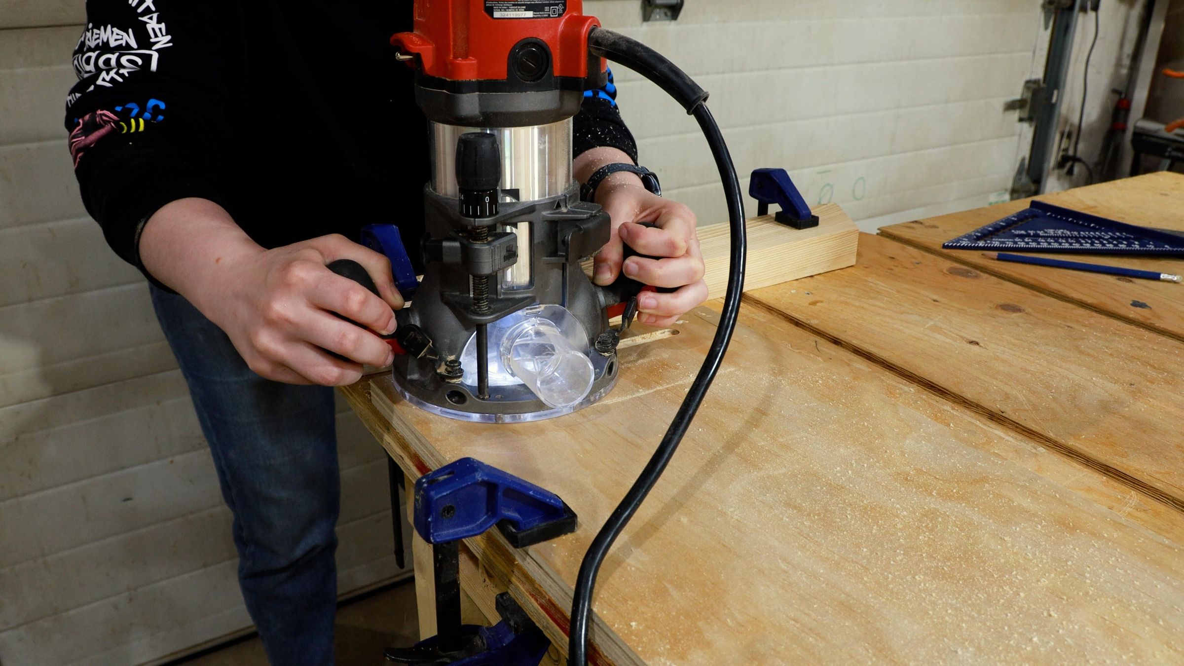 Route the T-bolt Slots in the Base