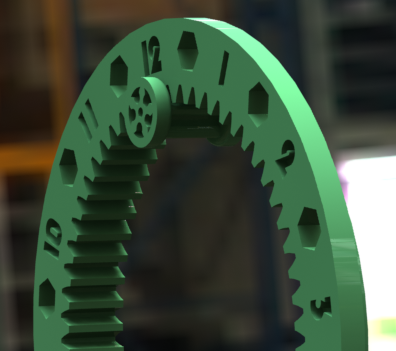 3D Printed Hanging Internal Gear Clock