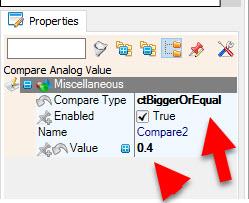 In Visuino Set Components