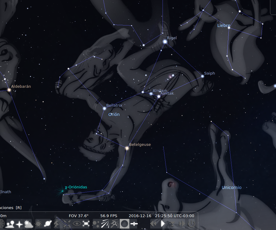 Maqueta de la Constelacion de Orion / Scale model of the Orion constellation