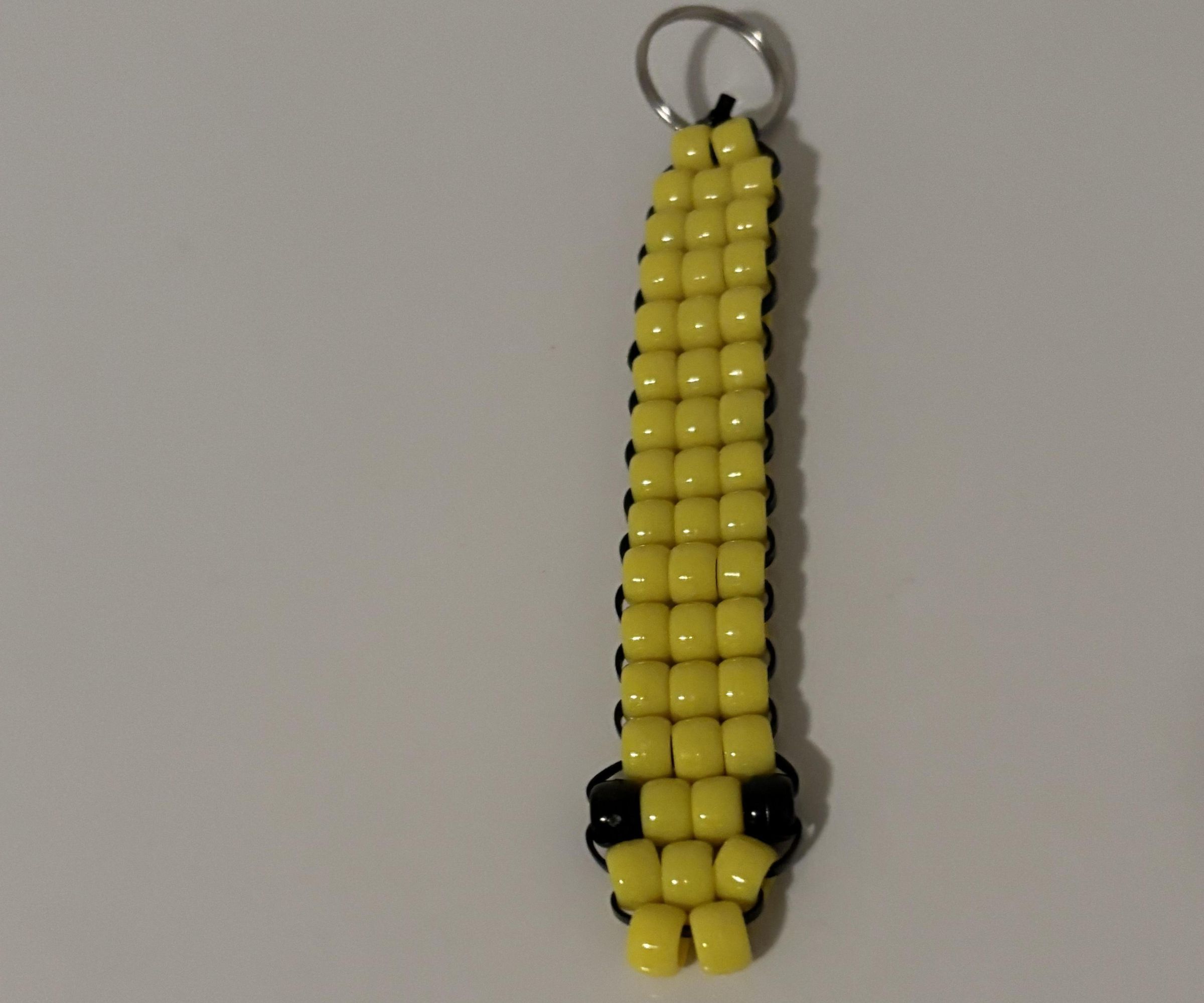 Pony Bead Snake Keychain