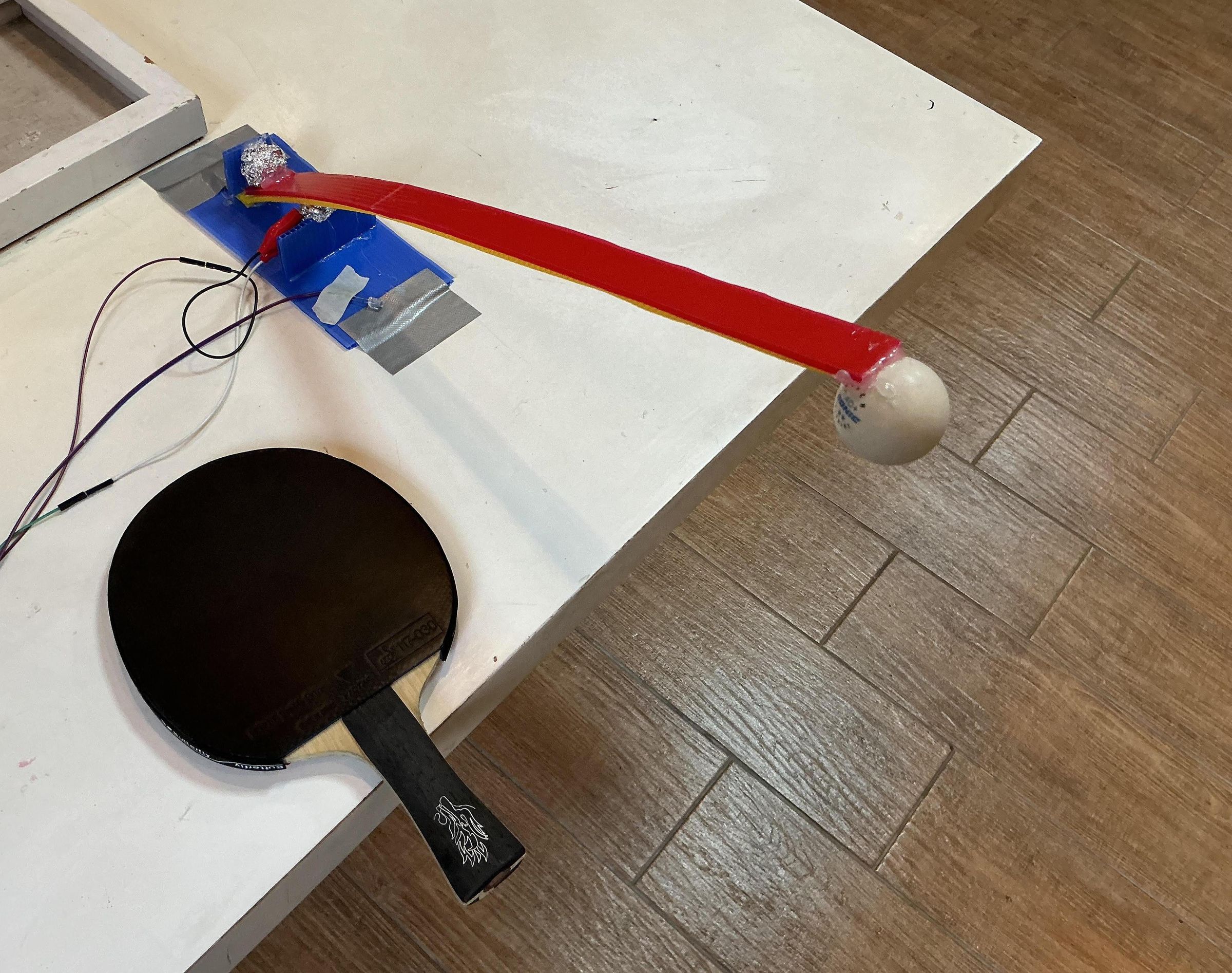 Table Tennis Training Device With Scratch