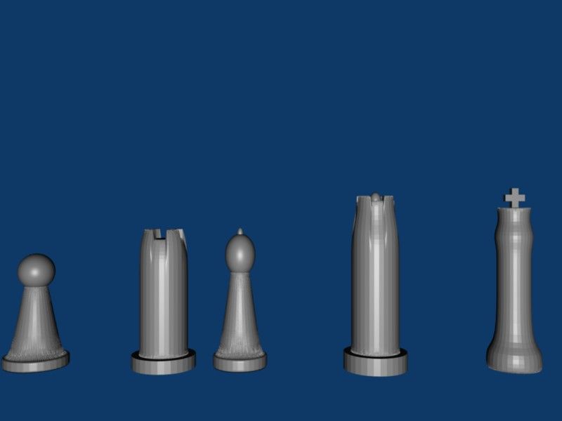Chess Kit Made in Blender 3D