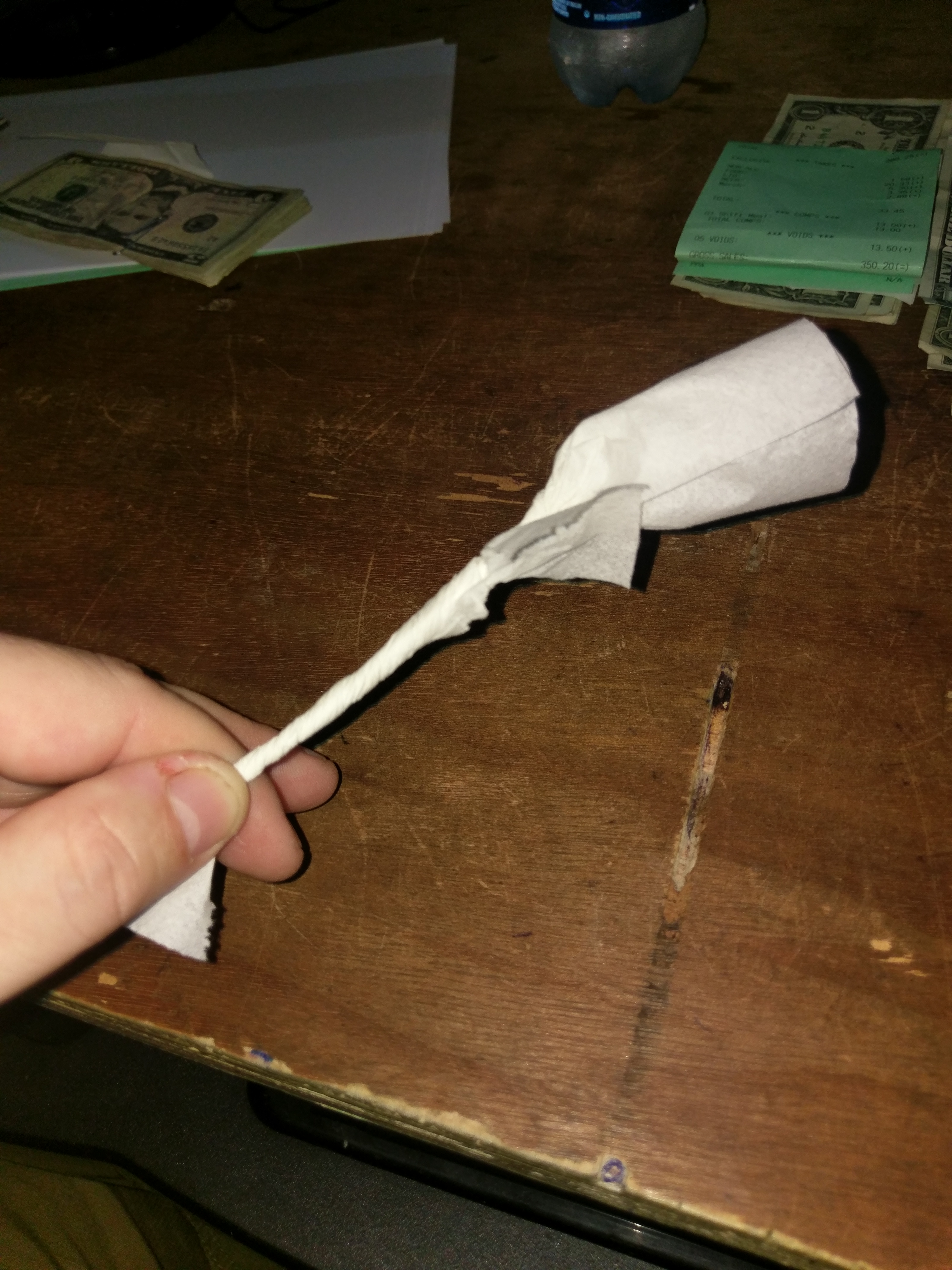 Cocktail Napkin Rose 6 Steps Instructables