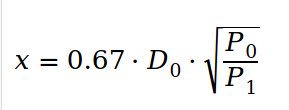Python - Distance to Shock/Mach Diamond