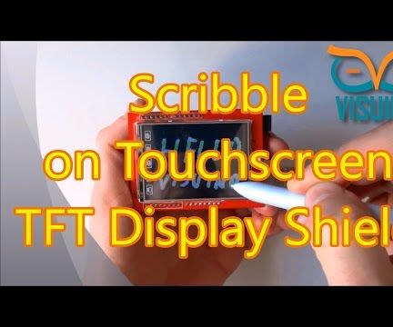 Program Arduino UNO With Visuino to Draw on ILI9341 TFT Touchscreen Display Shield With Pen