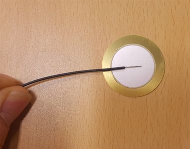 Wires Connected to the Piezoelectric.