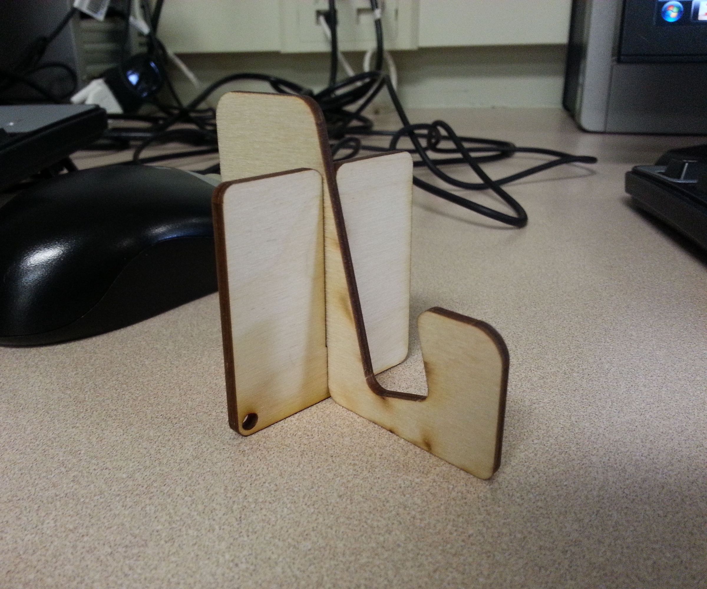 Laser Cut Two Piece Phone Stand