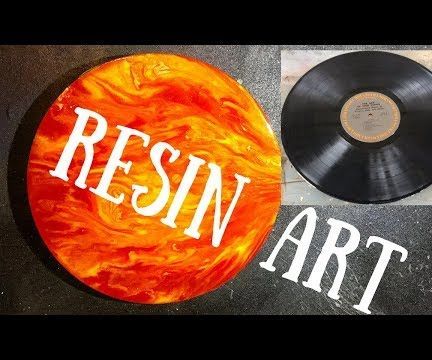 Sun Inspired Resin Art on an LP Record