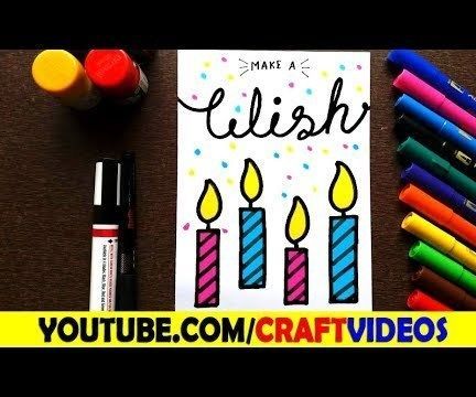 HOW TO DRAW a BIRTHDAY CARD