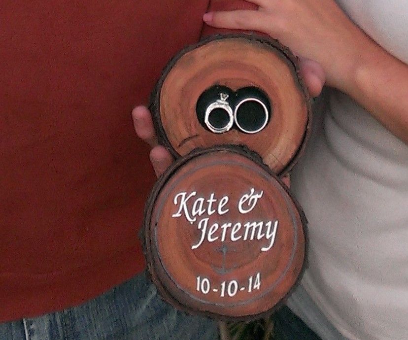 Cherry Wood Log Ring Box