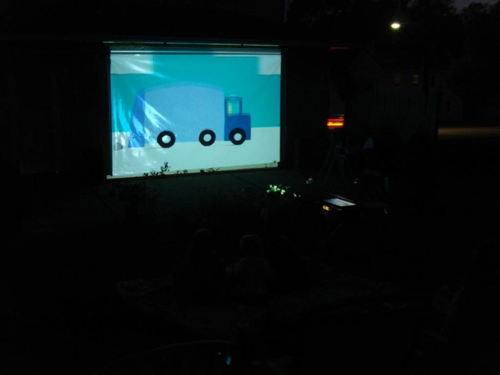 Neighborhood Backyard Movie Theater