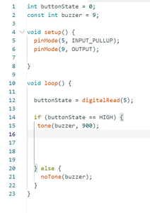 Buzzer Code Met Knop
