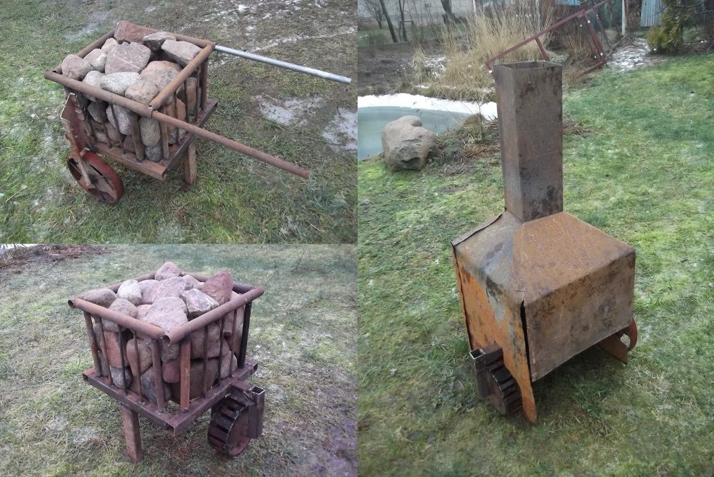 Mobile Fireplace for Smoke Sauna