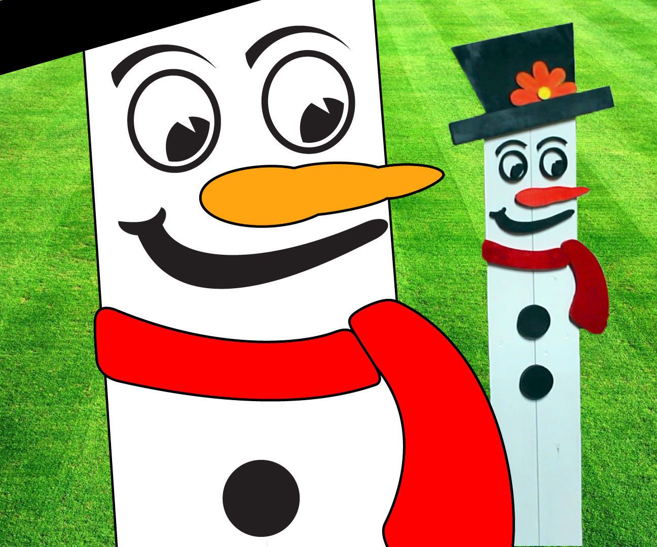 Frosty the Snowman: Pallet Wood Lawn Ornament