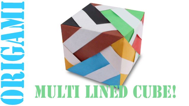 How to Make an Origami 3D Multi Lined Cube (Hexahedron) - TCGames [HD]!
