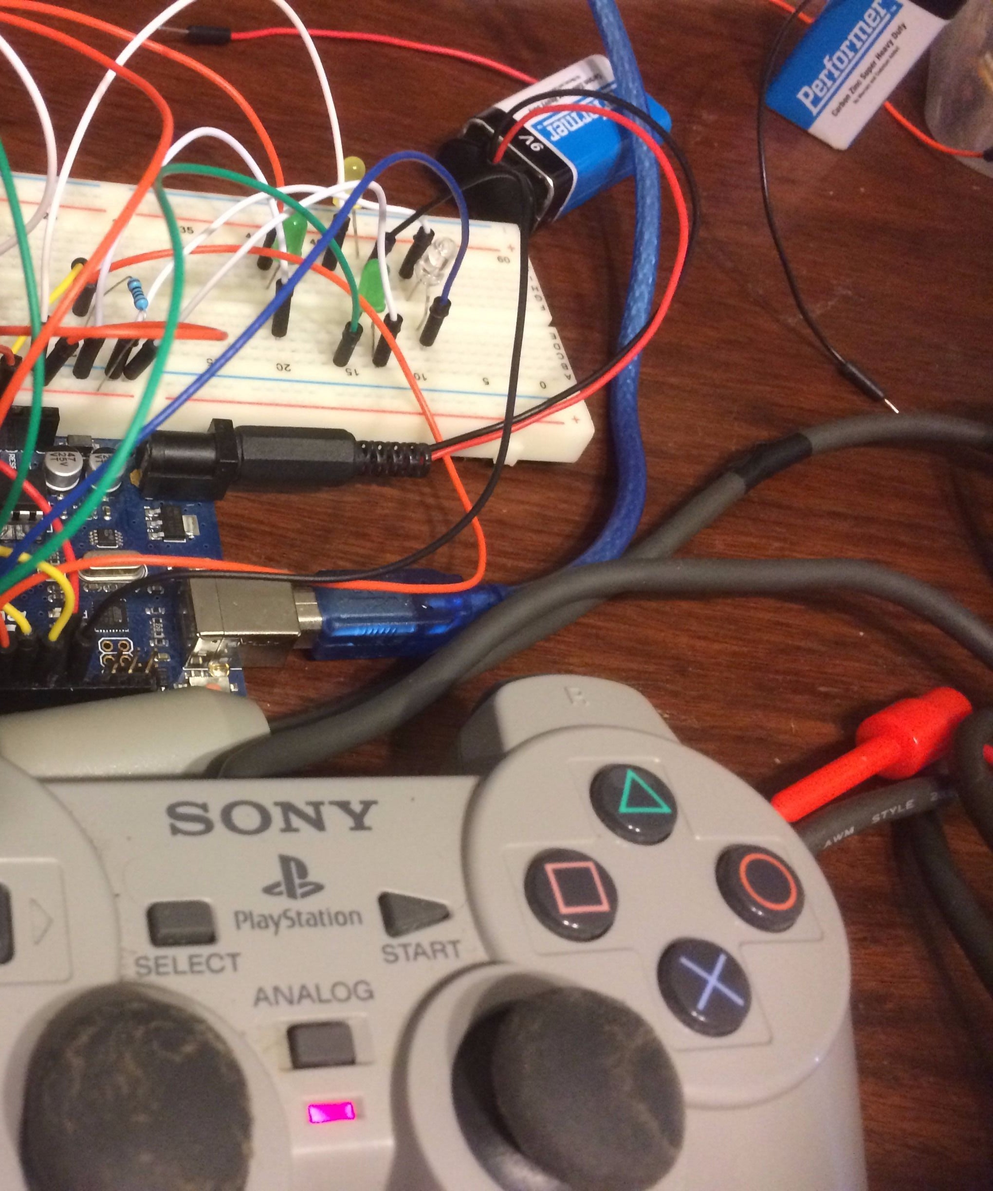 PS2 Wire Controller and Arduino (control LEDs) : 3 Steps - Instructables