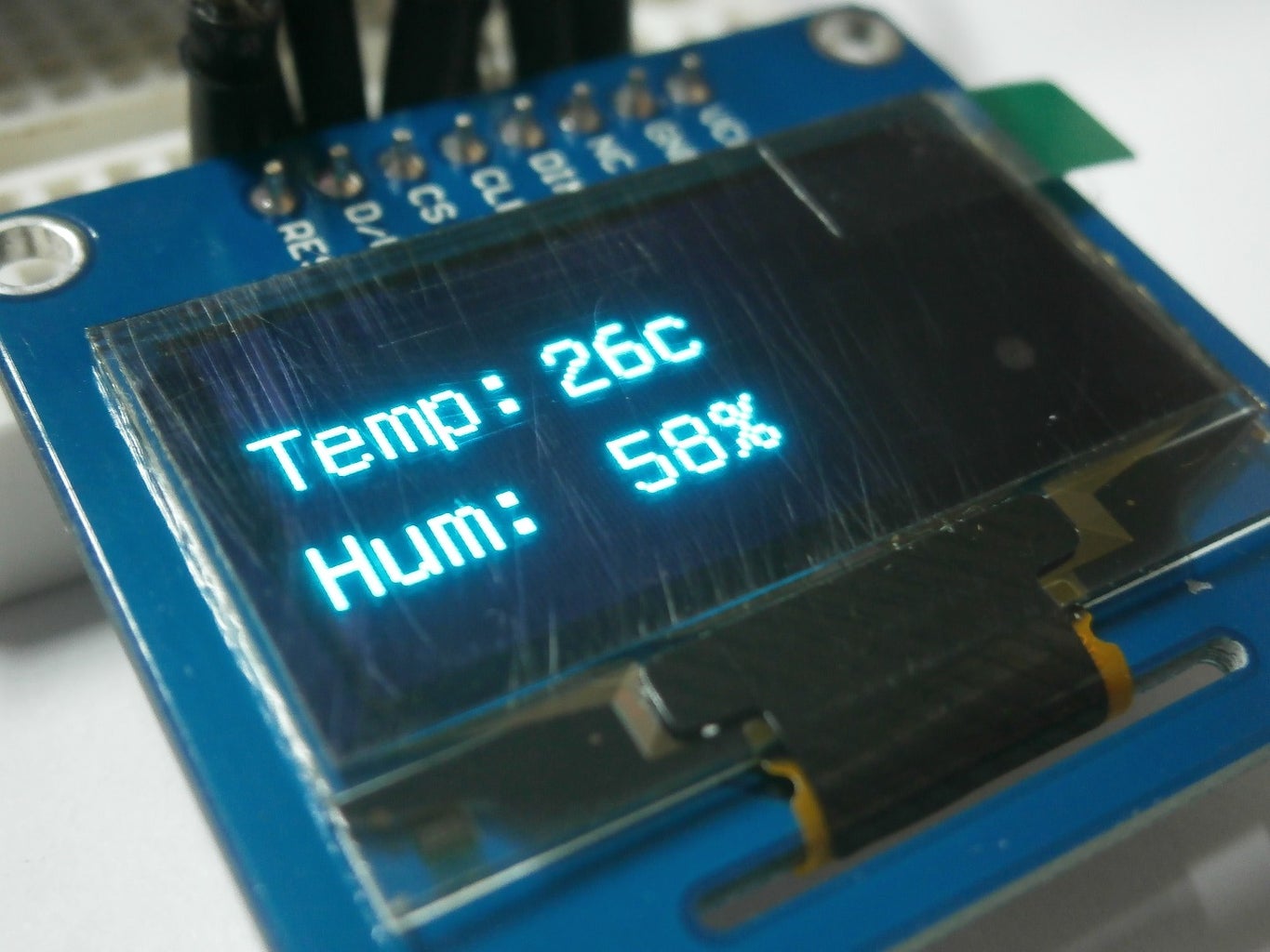 Arduino OLED Thermometer and Hygrometer With DHT11 for Beginners : 6 ...