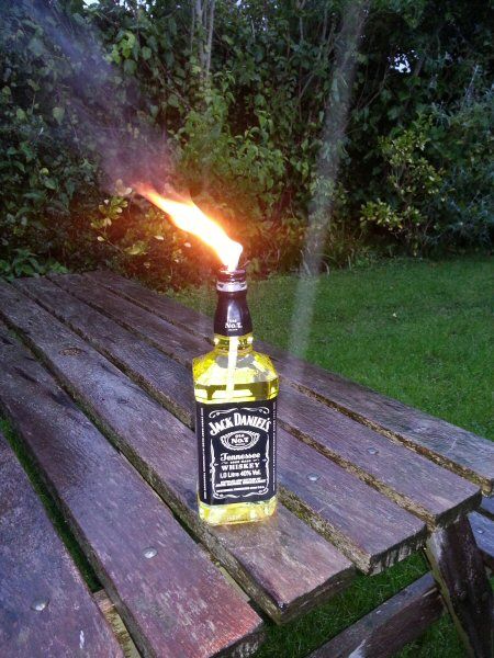 Jack Daniels Burner (inspired by Tjesse's Glass Bottle Tiki Torch)