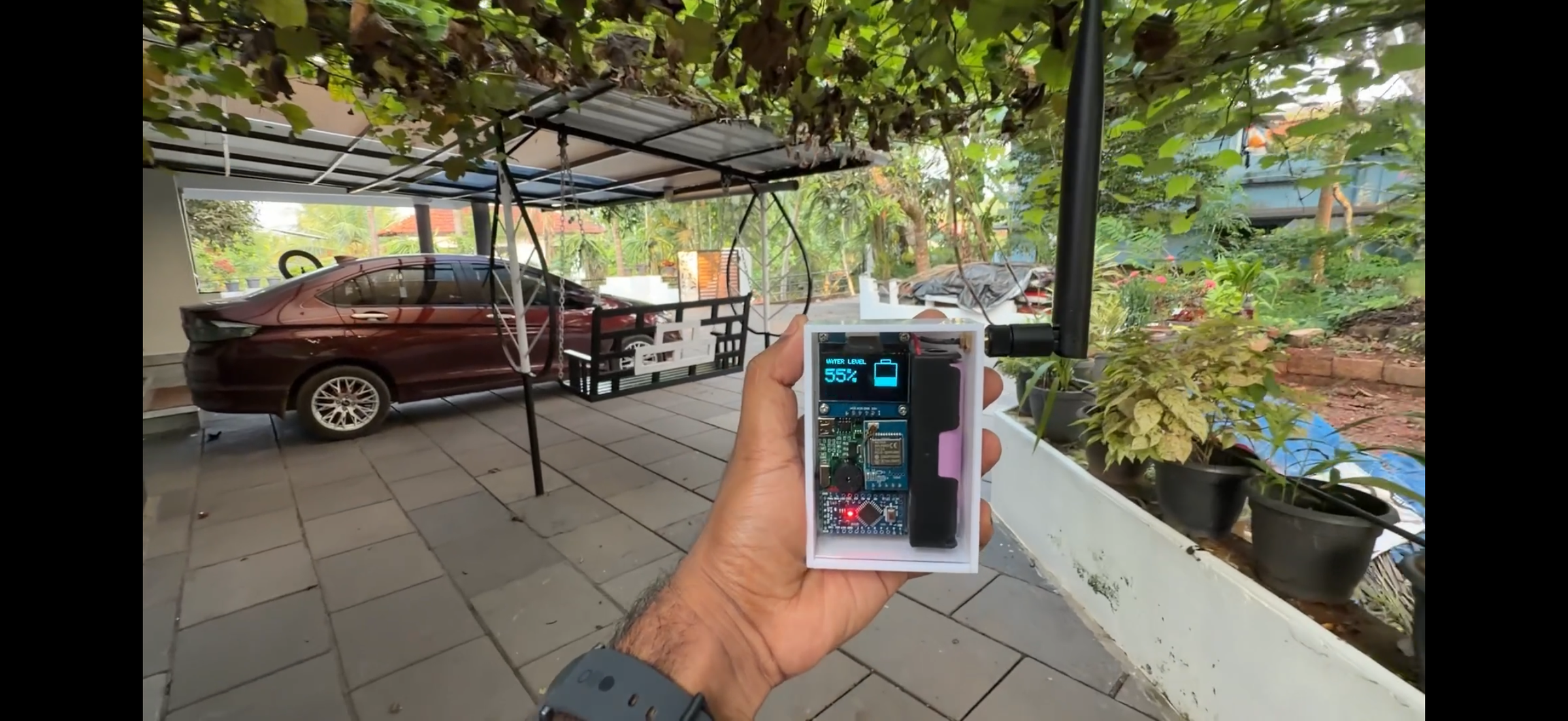 Solar panel charging setup