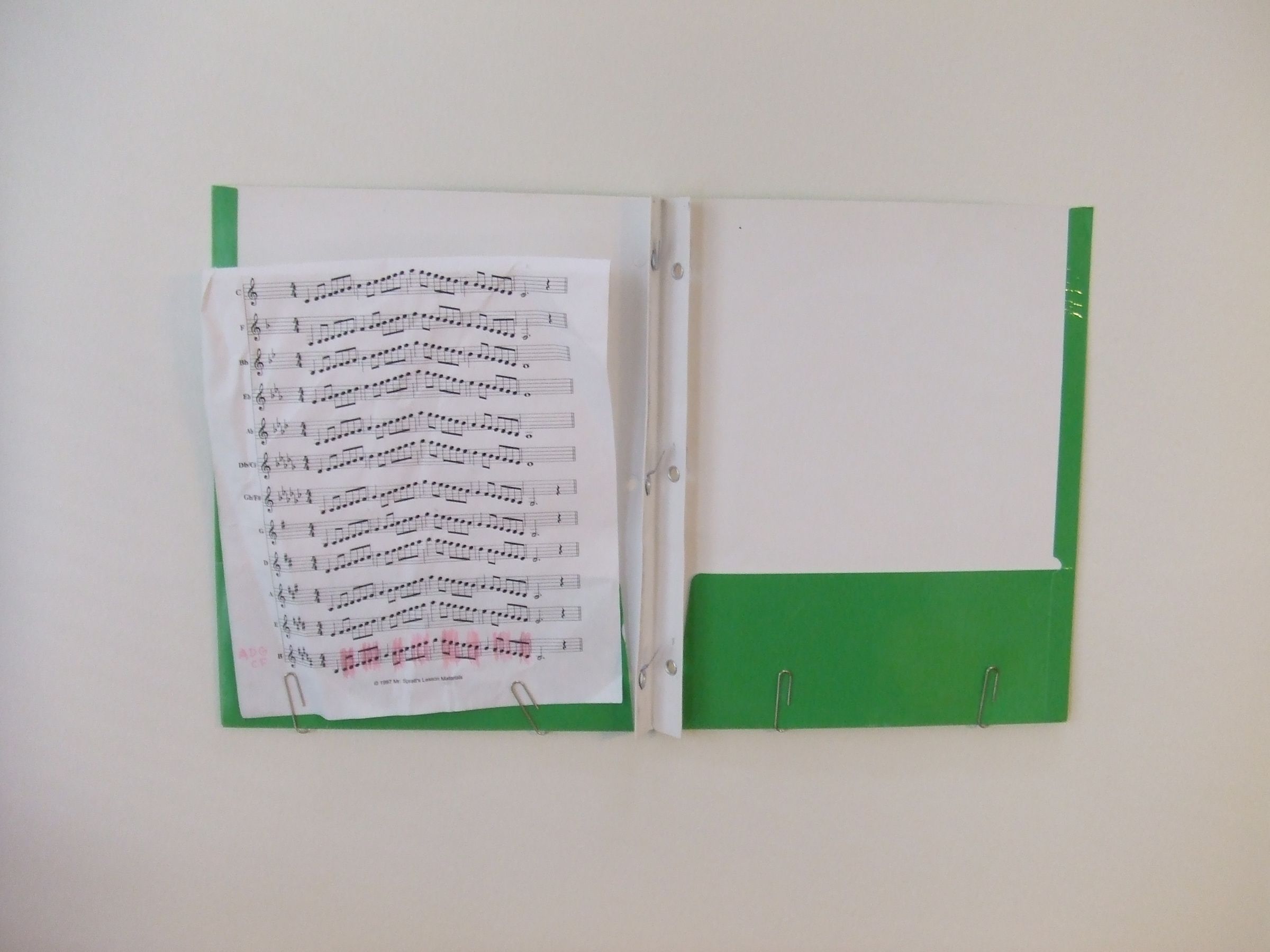 Wall-Stick Music stand