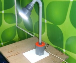 LED Table Lamp Using PVC