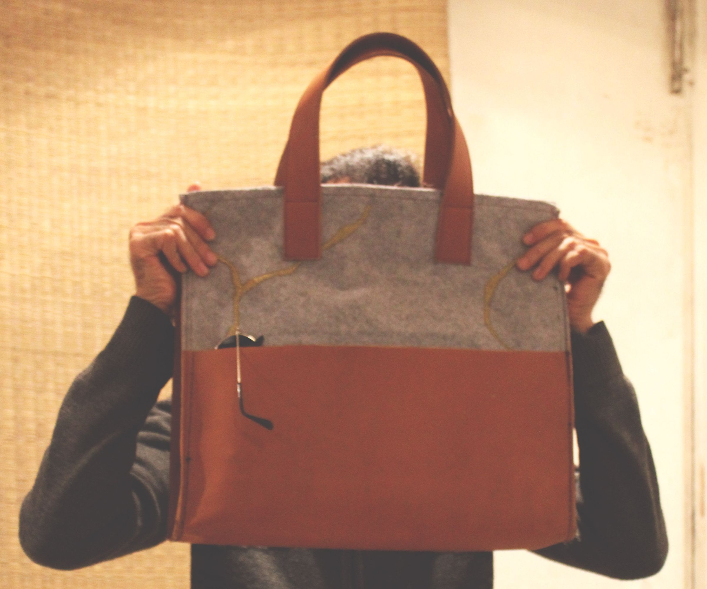 Leather and Felt Bag