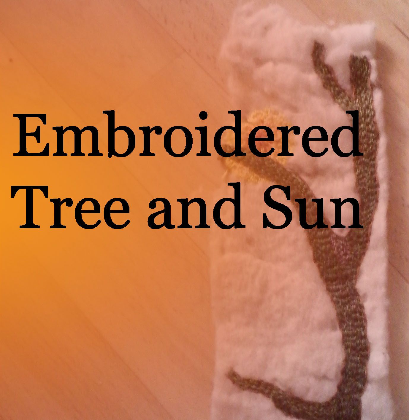 Embroidered Tree and Sun