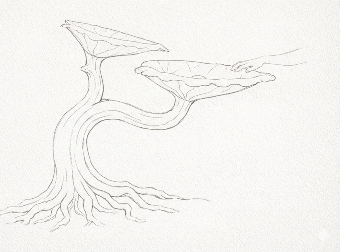 Rooted in Nature - a Handcrafted Tree-Inspired Wash Basin