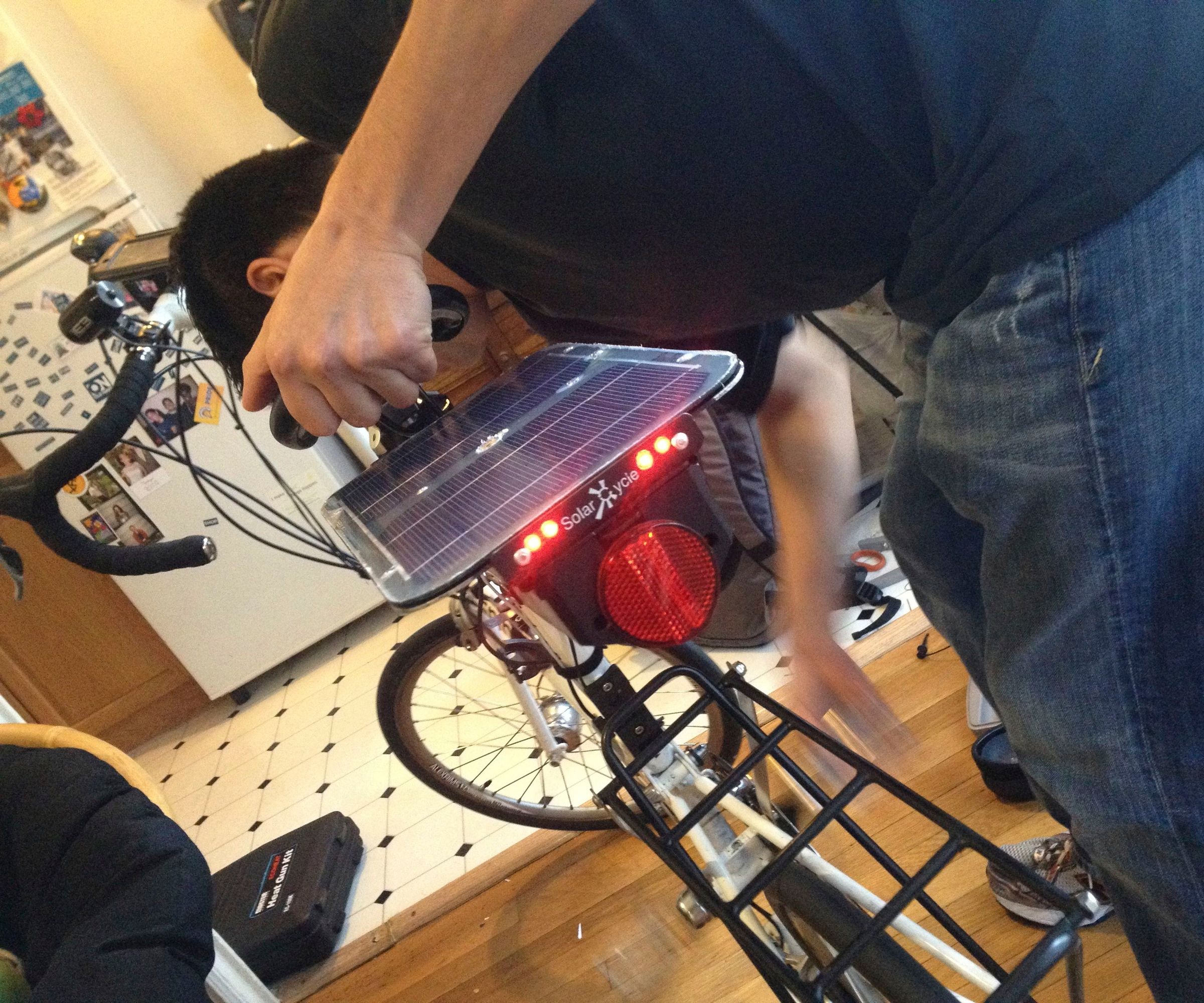 Bicycle Solar/Dynamo USB Charger + Tail Lights