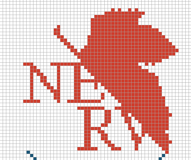 Neon Genesis Evangelion Cross Stitch: NERV Logo
