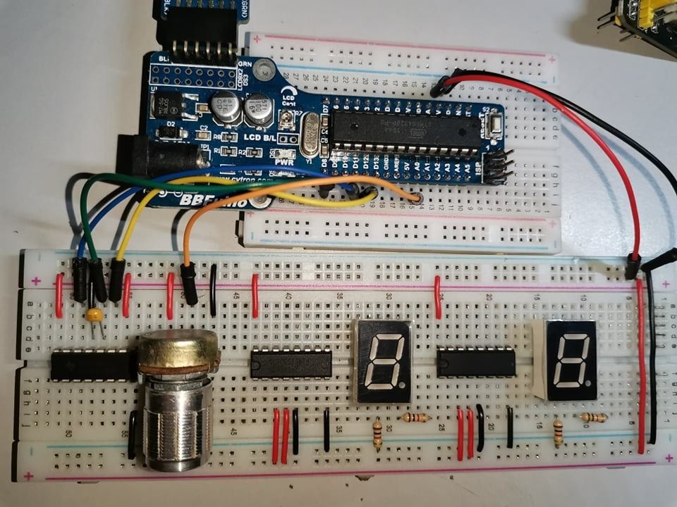 2x 7-Segment Display With 3 Pins From Arduino : 6 Steps