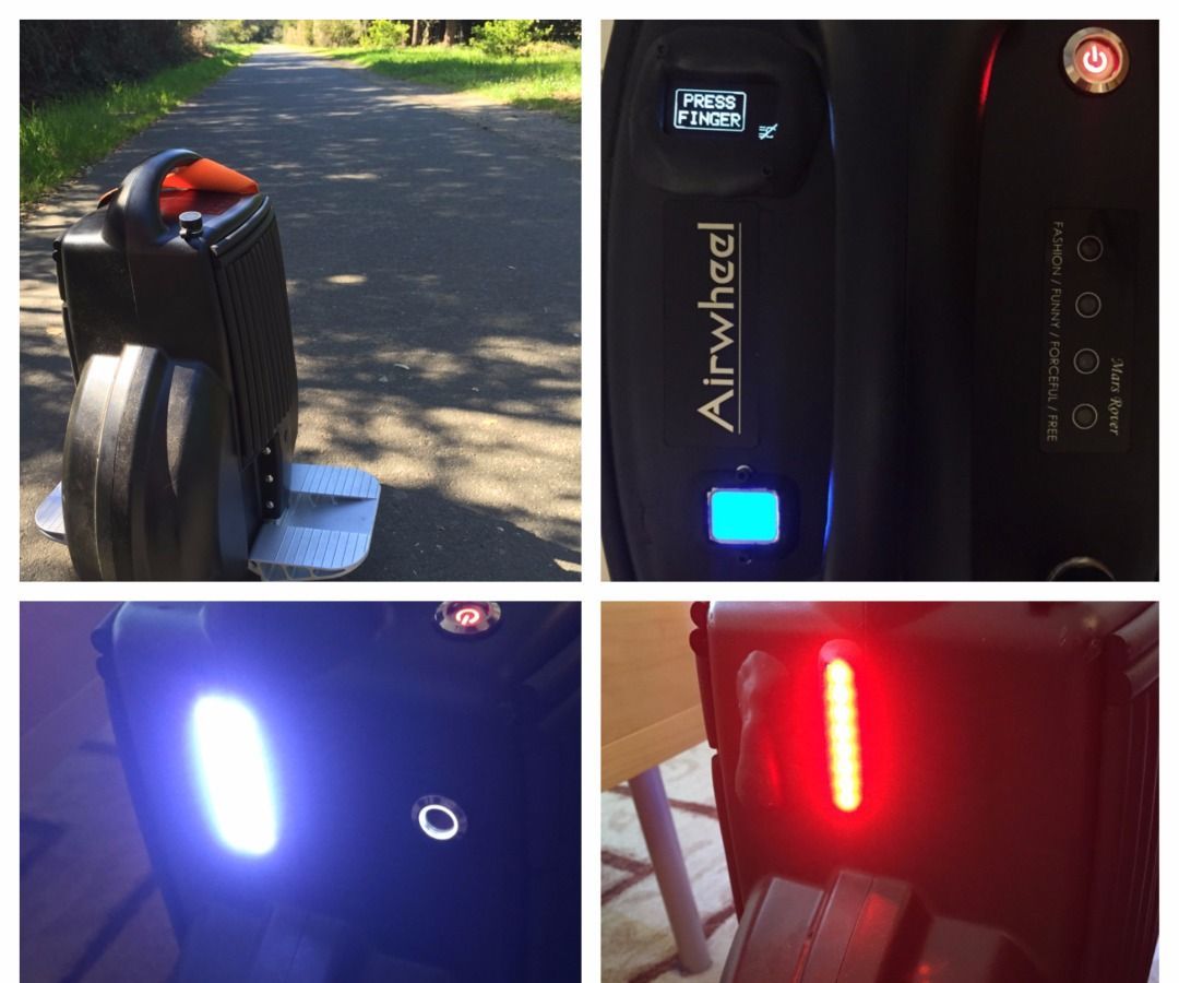The Burn Wheel - Airwheel With Integrated Biometrics and Lighting