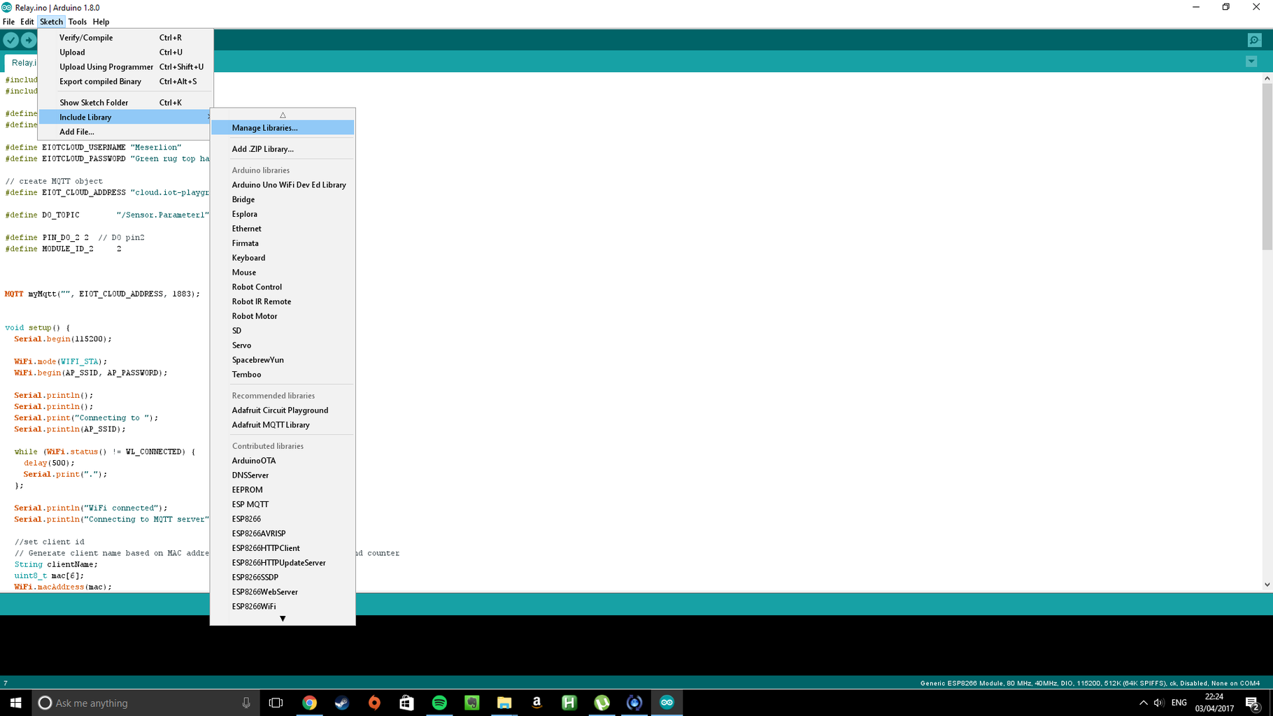 Arduino IDE, ESP8266, Easy IOT, One Relay. : 3 Steps - Instructables