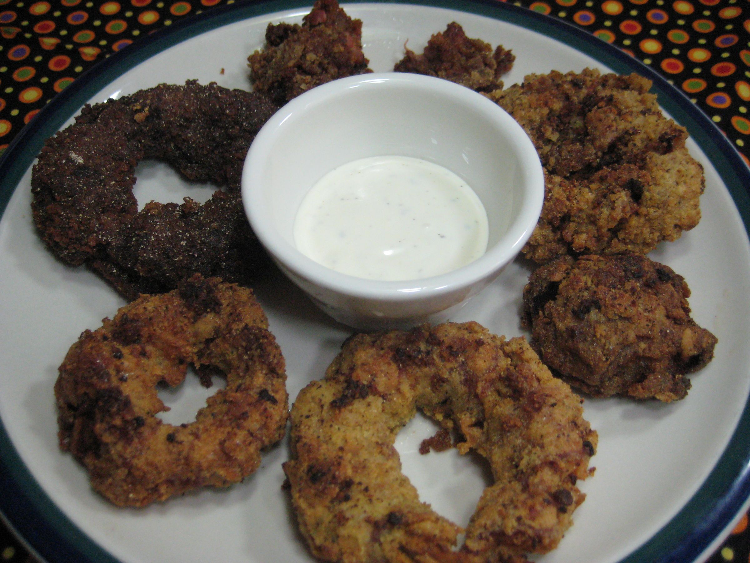 Bacon Wrapped Onion Rings (Ranch or BBQ Flavor)