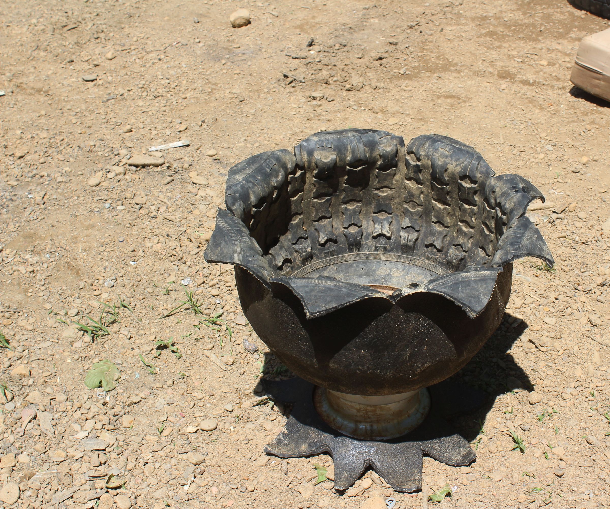 Recycled Tire Flower Planter