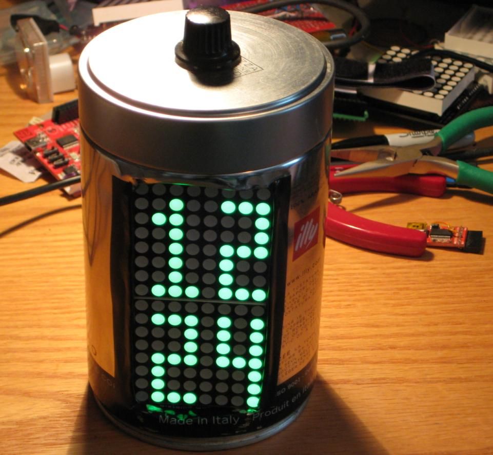 Building IllyClock - Arduino-based Alarm Clock in a Coffee Can