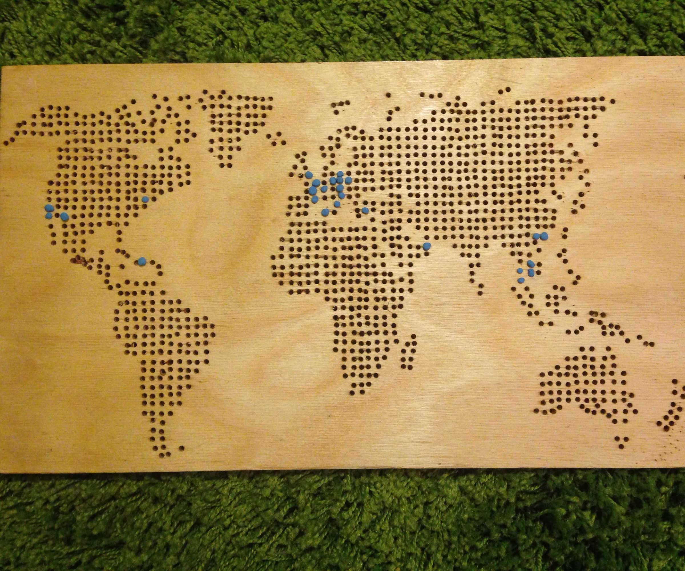 Wooden World Map