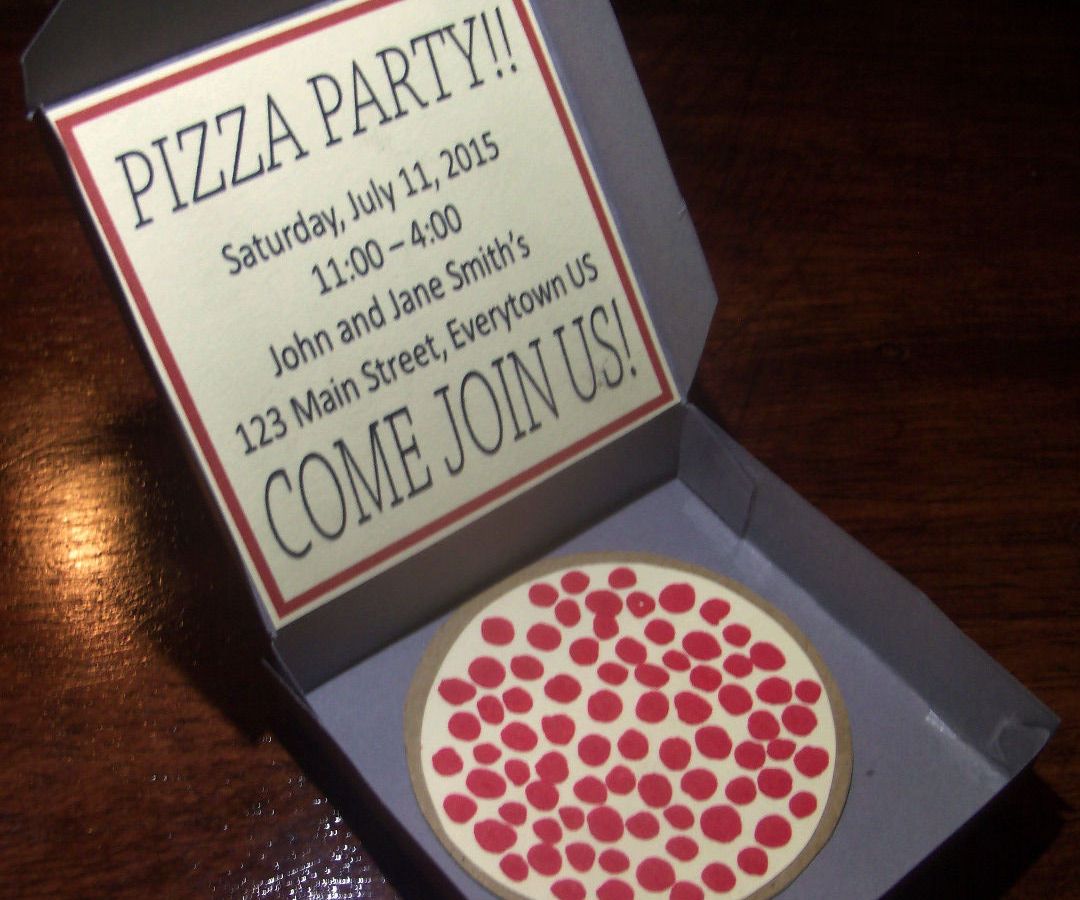 Pizza Box Party Invitation