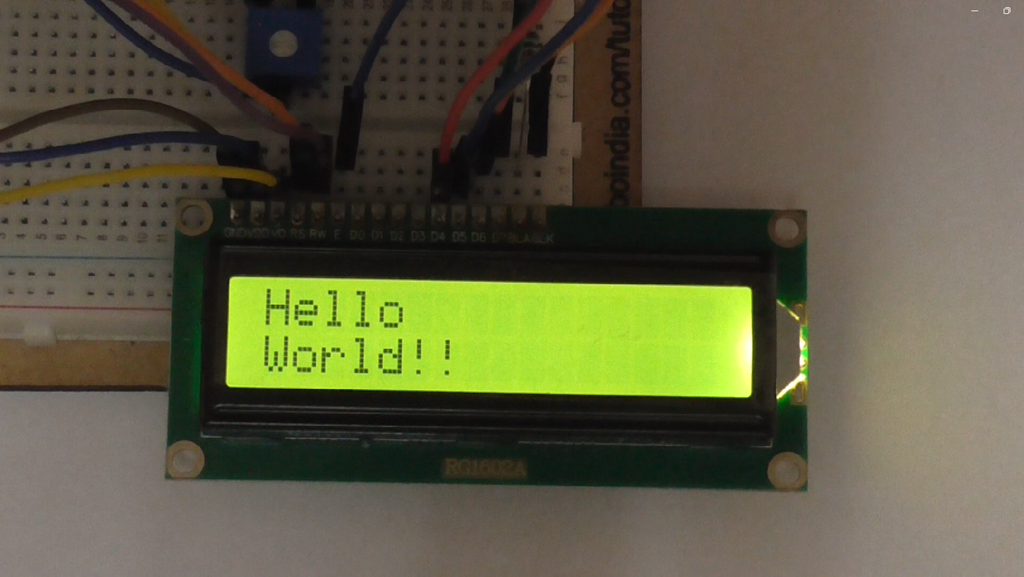 LCD Hello World Output