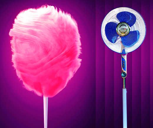 Cotton Candy Machine Made Out of Ventilator