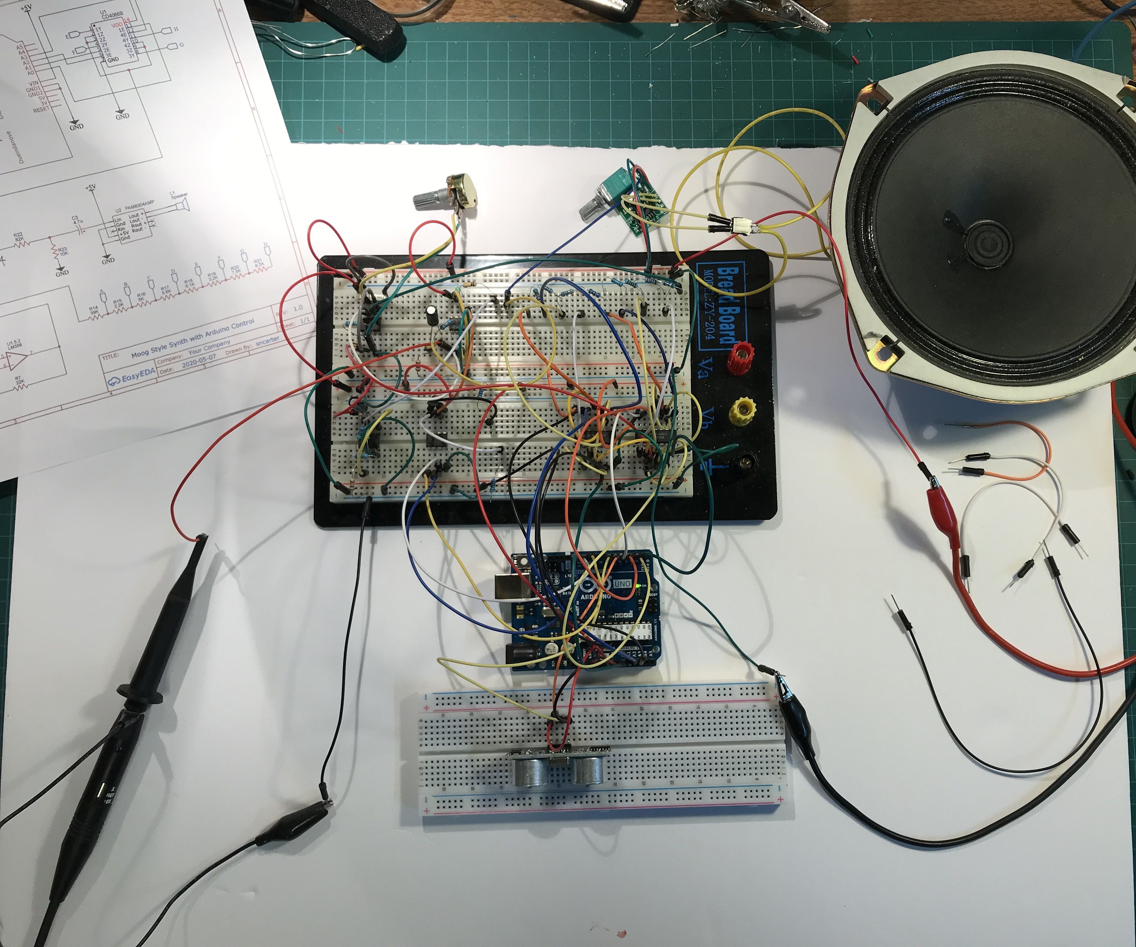 Moog Style Synthesizer Under Arduino Control