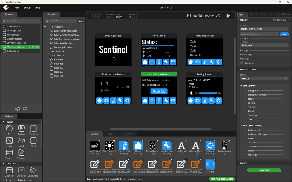 SquareLine Studio UI