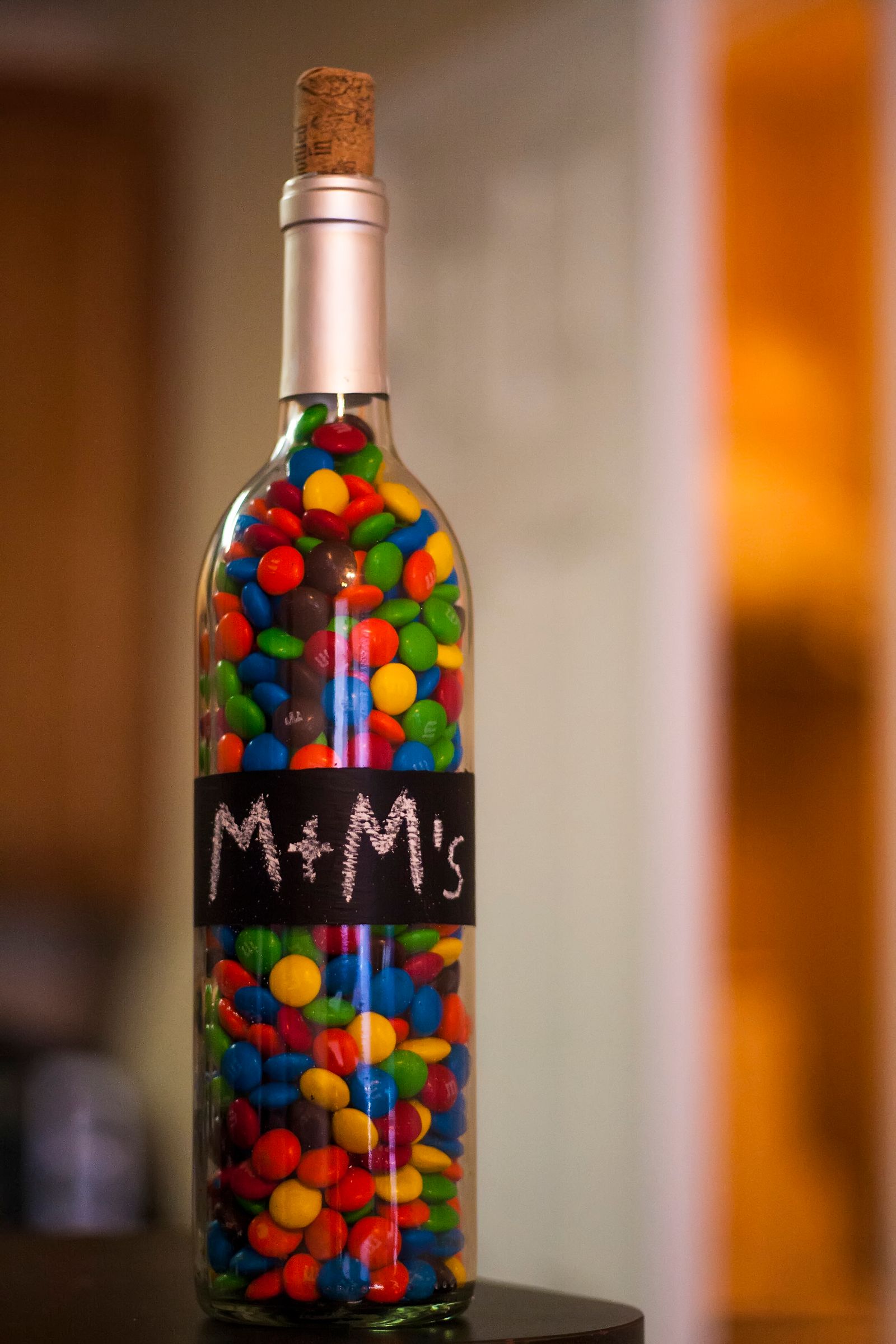 Chalkboard Painted Wine Bottle