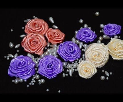 How to Make Satin Ribbon Roses / DIY Ribbon Flowers Tutorial / Diy Kanzashi / DIY Beauty and Easy