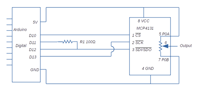 Arduino With MCP4131 Digitally Controlled Potentiometer (DCP) : 8 Steps ...