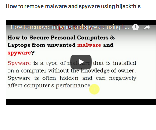 How to Remove Malware and Spyware Using HijackThis