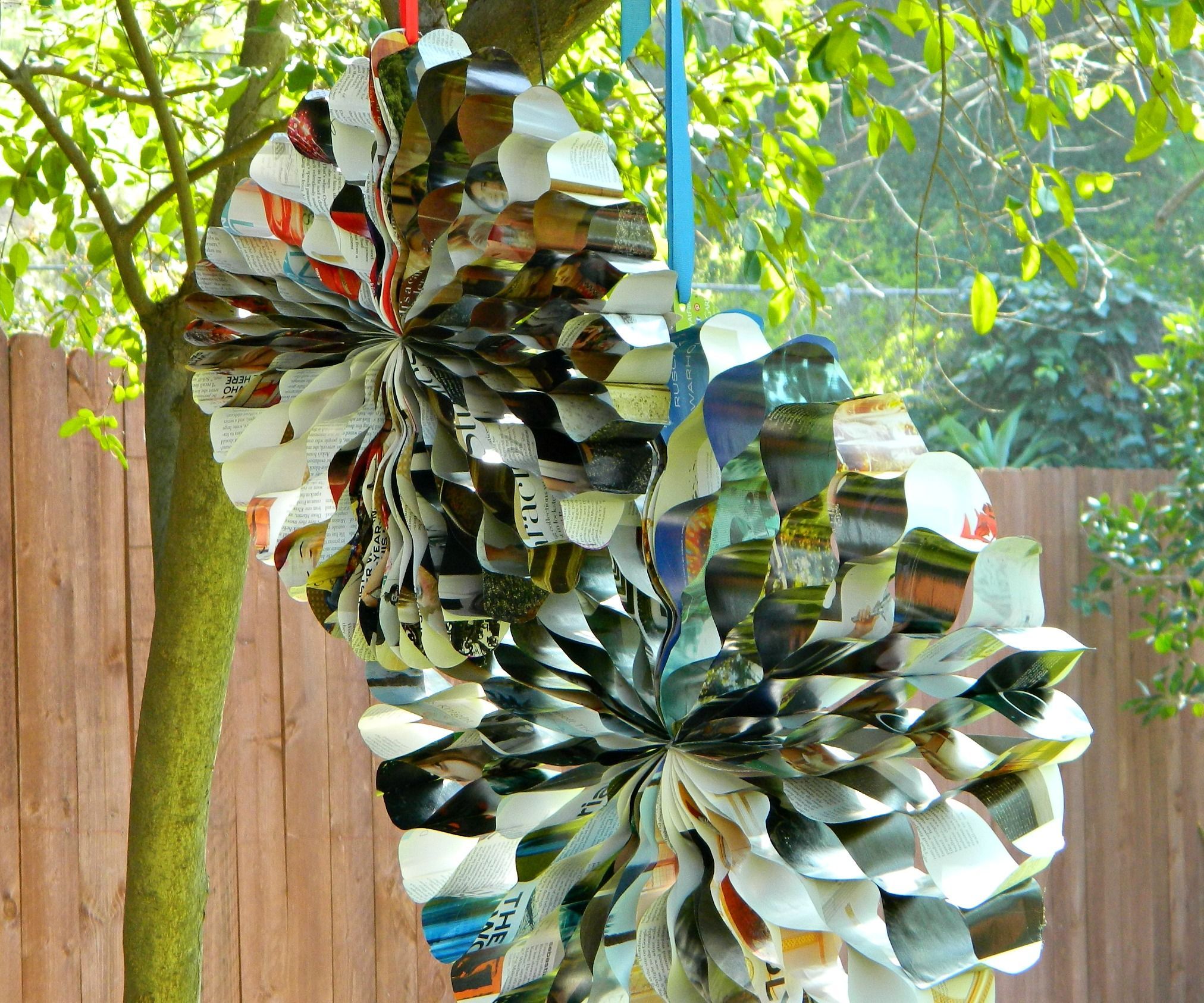 Recycled Magazine Party Decorations